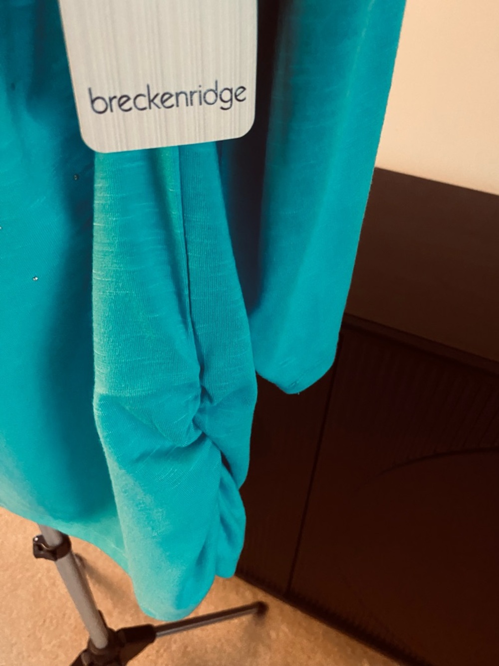 Breckenridge Blue Top With Silver Tone Embellishments - Picture 5 of 8